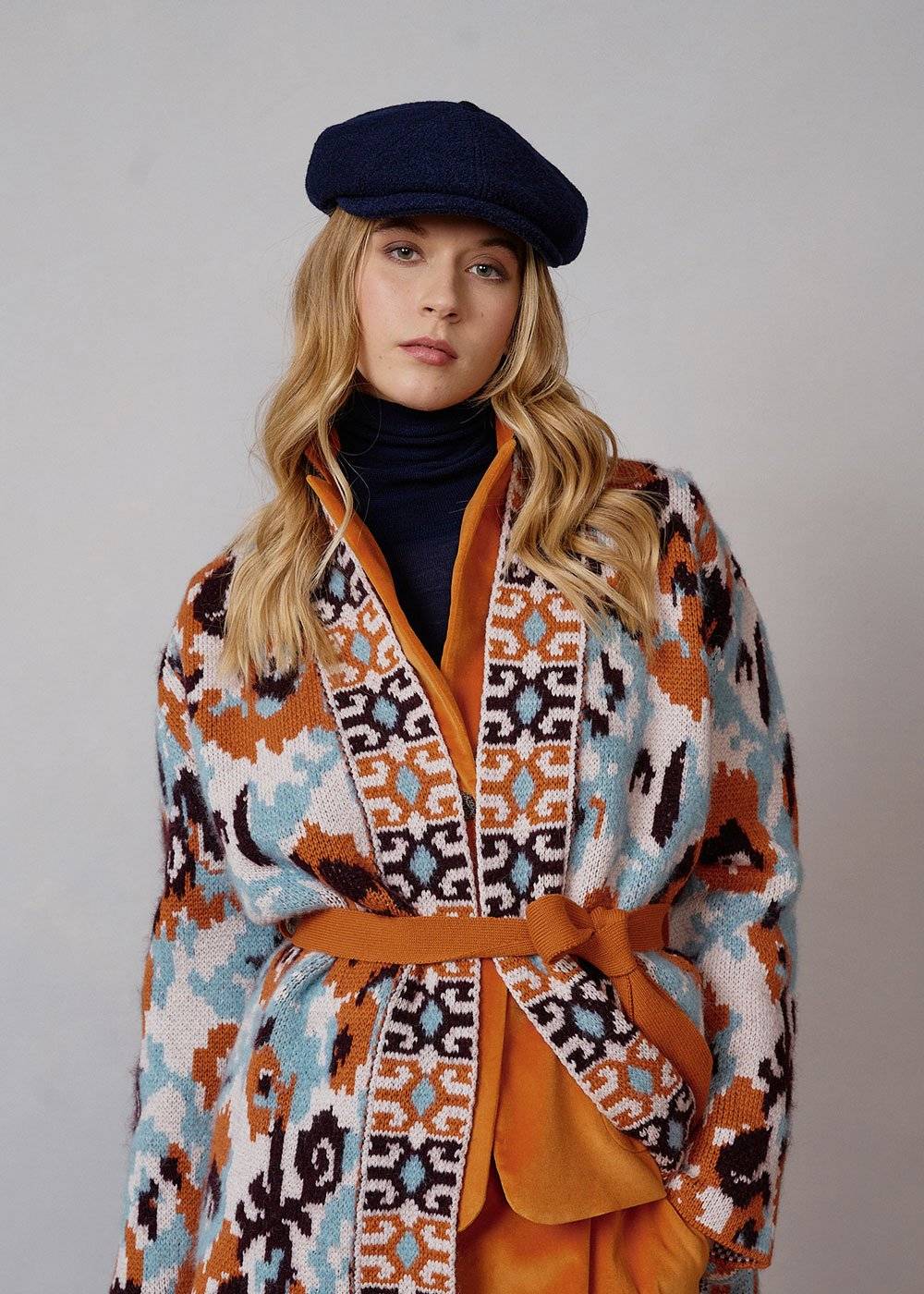 Luis Trenker Berretto in lana cotta con visiera modello Luondis