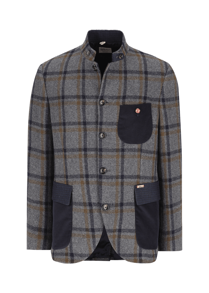 Luis Trenker Blazer A Quadri In Misto Lana Lusandro