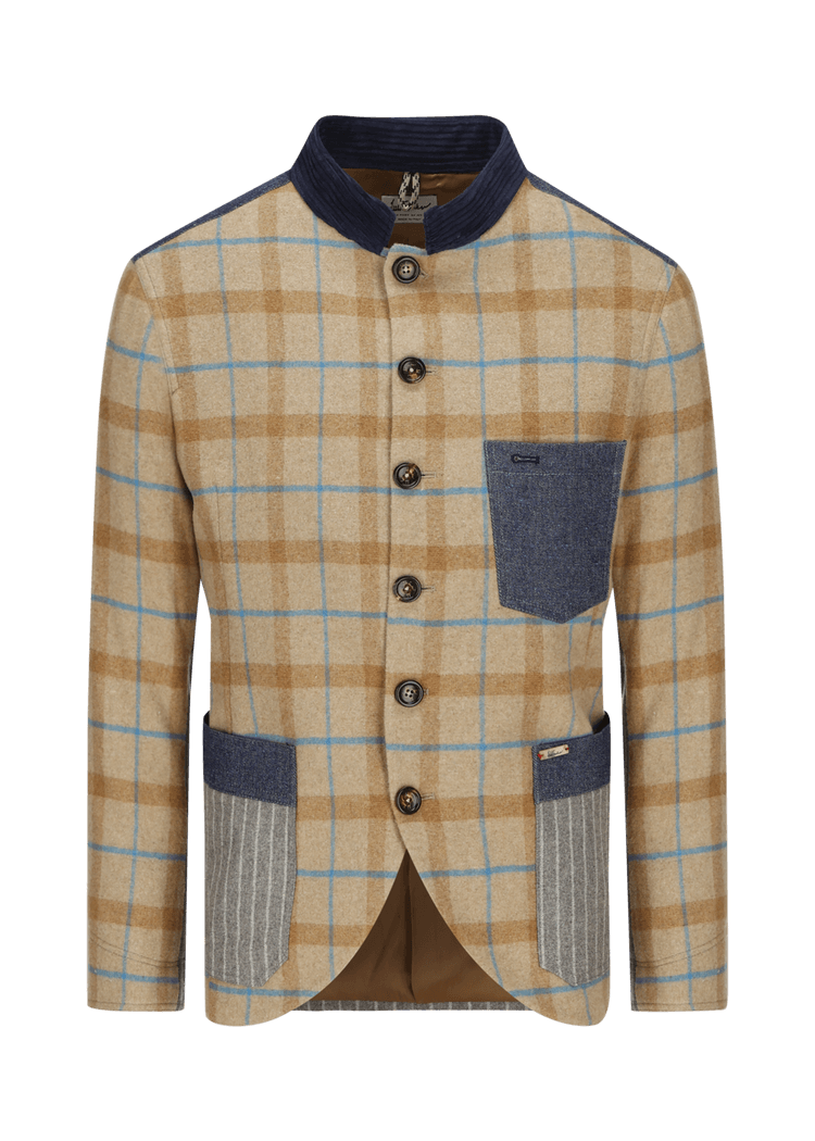 Luis Trenker Blazer Con Motivo A Quadri Modello Lugionas