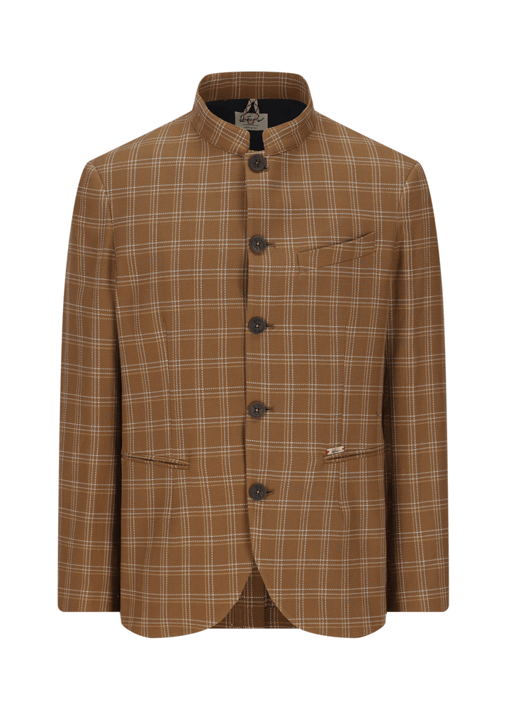 Luis Trenker Blazer Con Motivo A Quadri Modello Lusandretto