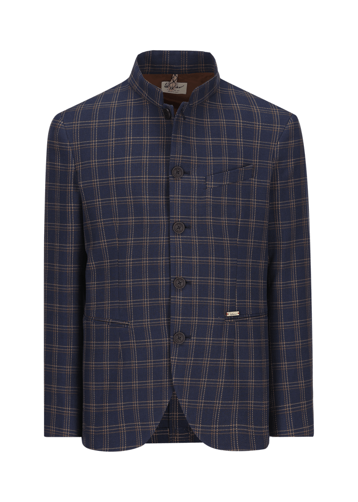 Luis Trenker Blazer con motivo a quadri modello Lusandretto