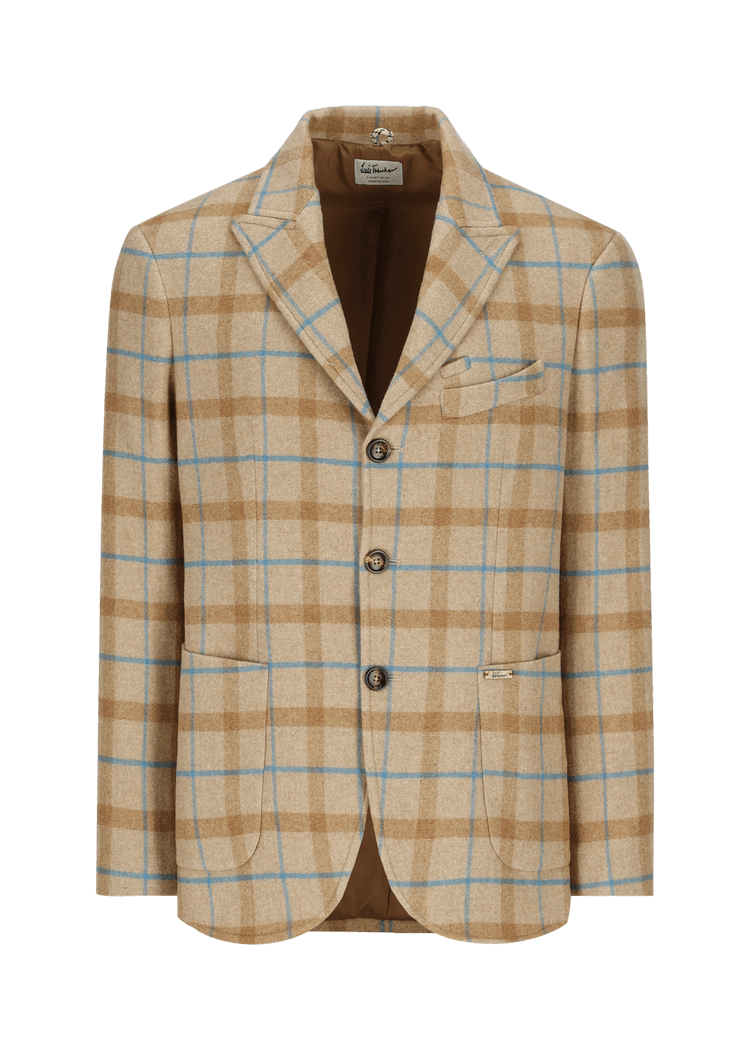 Luis Trenker Blazer con motivo a quadri modello Lustefan