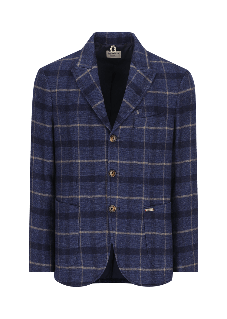 Luis Trenker Blazer con motivo a quadri modello Lustefan