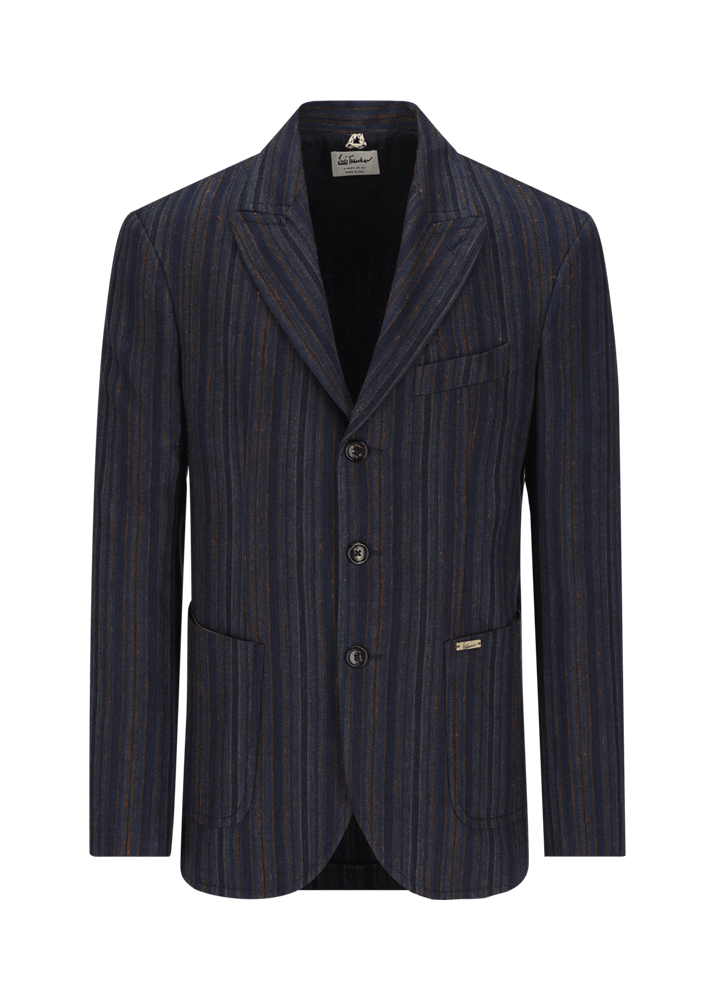 Luis Trenker Blazer Con Motivo A Righe Modello Lustefan