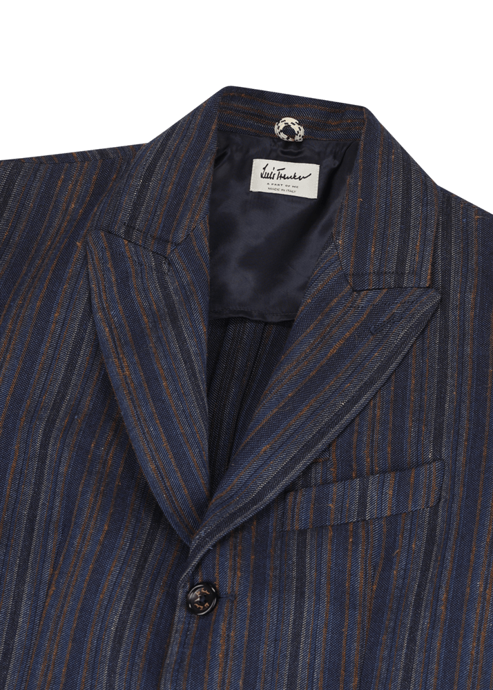 Luis Trenker Blazer Con Motivo A Righe Modello Lustefan