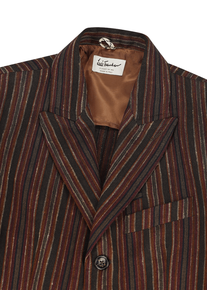 Luis Trenker Blazer Con Motivo A Righe Modello Lustefan