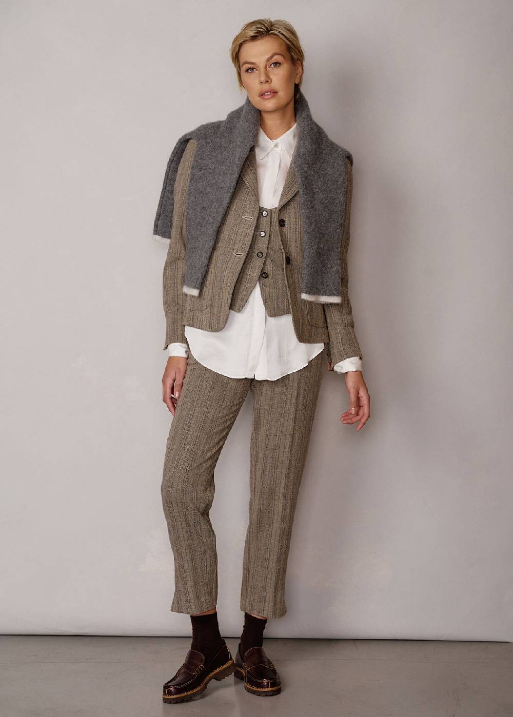 Luis Trenker Blazer con motivo a spina di pesce Lurosella