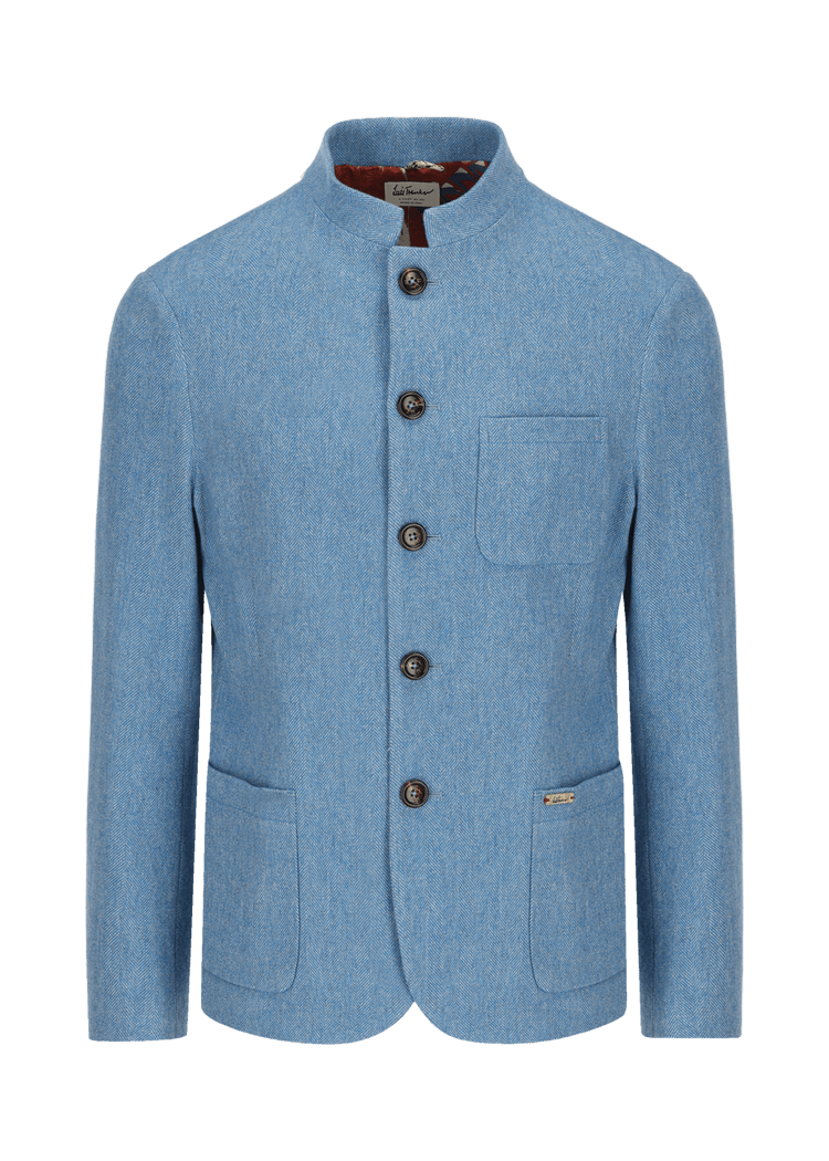 Luis Trenker Blazer Con Motivo A Spina Di Pesce Modello Luigis