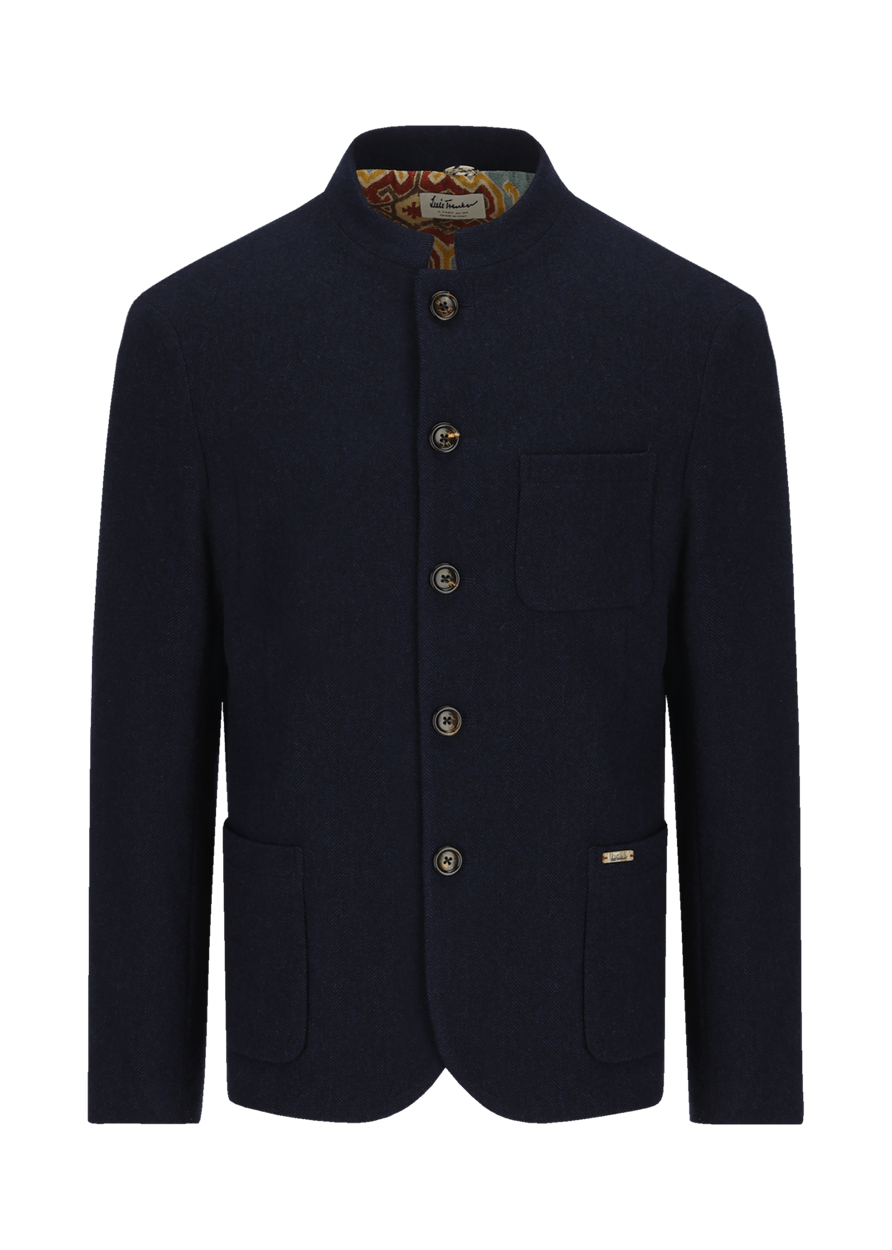 Luis Trenker Blazer con motivo a spina di pesce modello Luigis