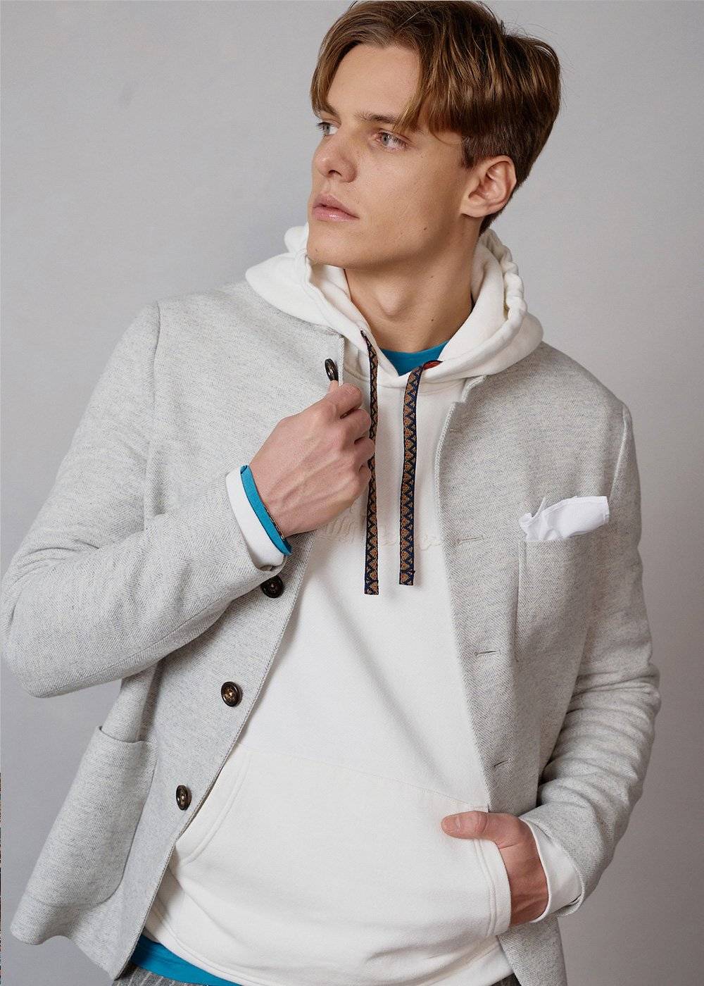 Luis Trenker Blazer Con Motivo A Spina Di Pesce Modello Luigis