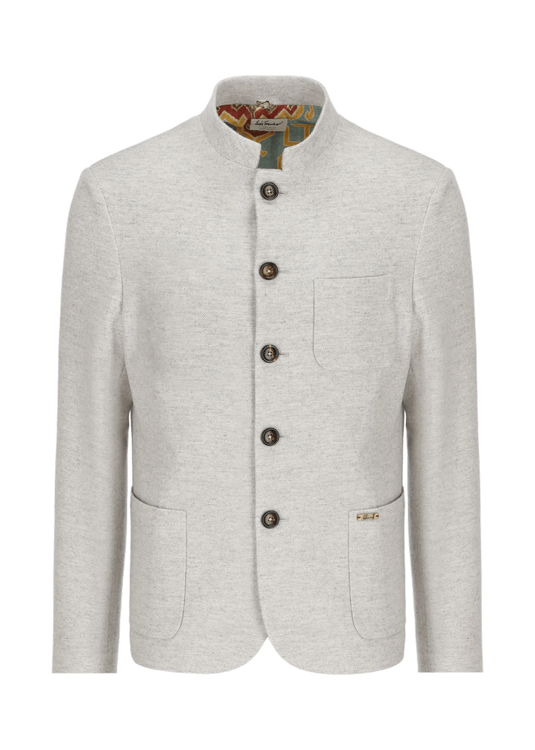 Luis Trenker Blazer Con Motivo A Spina Di Pesce Modello Luigis