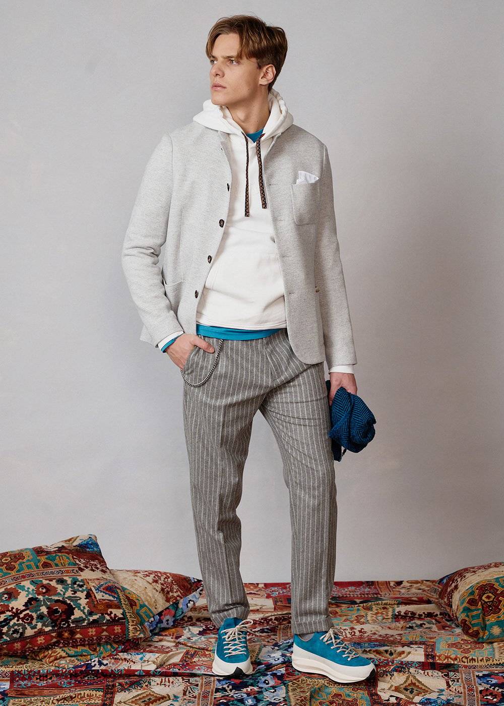 Luis Trenker Blazer con motivo a spina di pesce modello Luigis