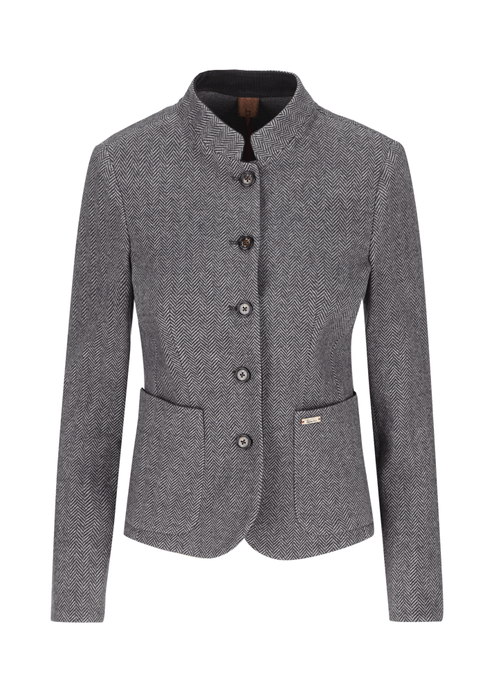 Luis Trenker Blazer Con Motivo A Spina Di Pesce Modello Luranda