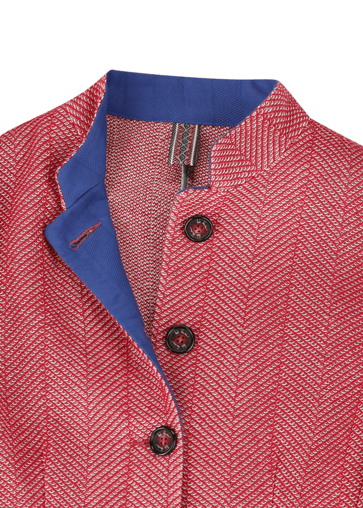 Luis Trenker Blazer Con Motivo A Spina Di Pesce Modello Luranda