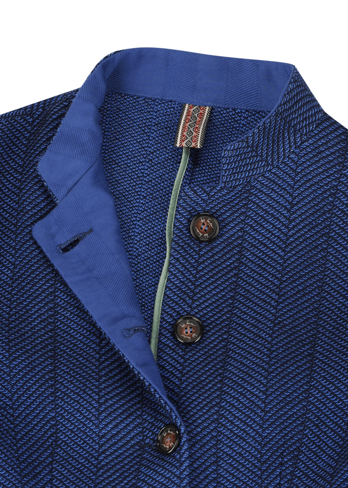 Luis Trenker Blazer Con Motivo A Spina Di Pesce Modello Luranda