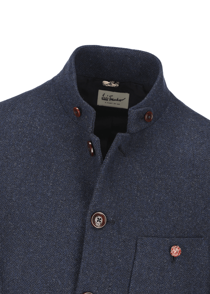 Luis Trenker Blazer Con Motivo A Spina Di Pesce Modello Lusandro