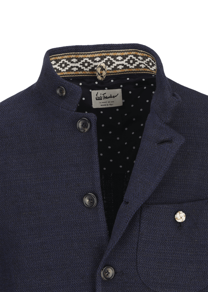 Luis Trenker Blazer Con Motivo A Spina Di Pesce Modello Lusandro