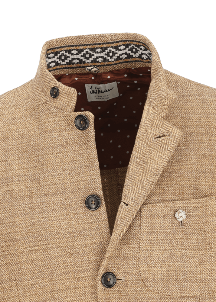 Luis Trenker Blazer Con Motivo A Spina Di Pesce Modello Lusandro