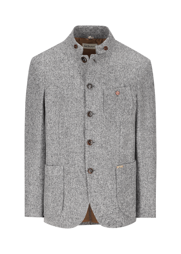 Luis Trenker Blazer con motivo a spina di pesce modello Lusandro