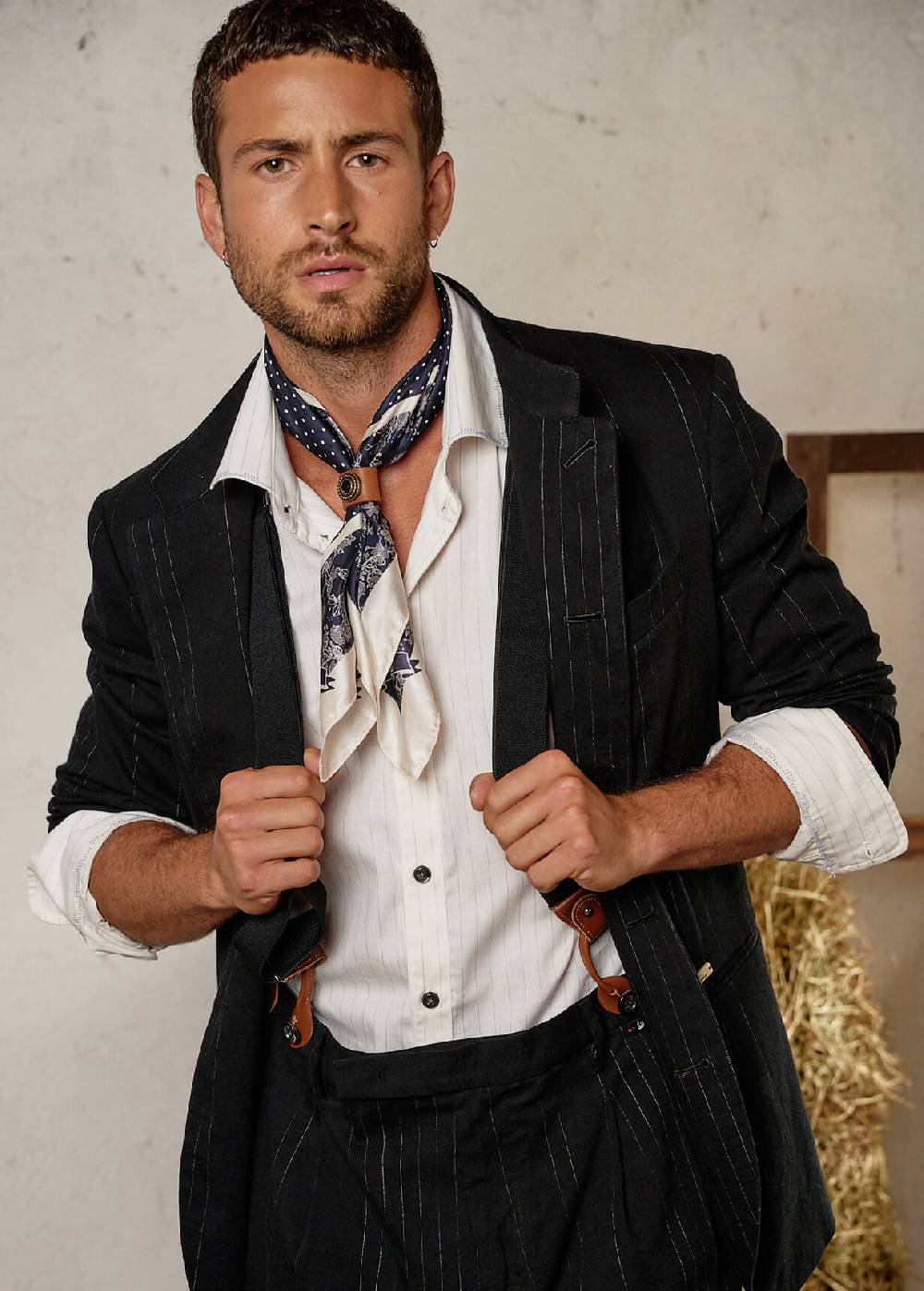 Luis Trenker Blazer Con Motivo Gessato Modello Lusandretto