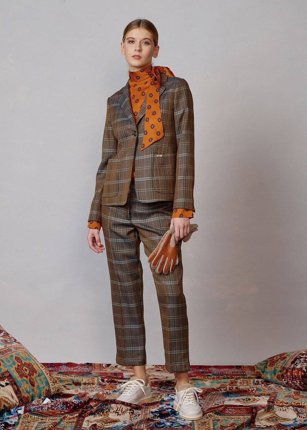 Luis Trenker Blazer con motivo pied-de-poule modello Luramea