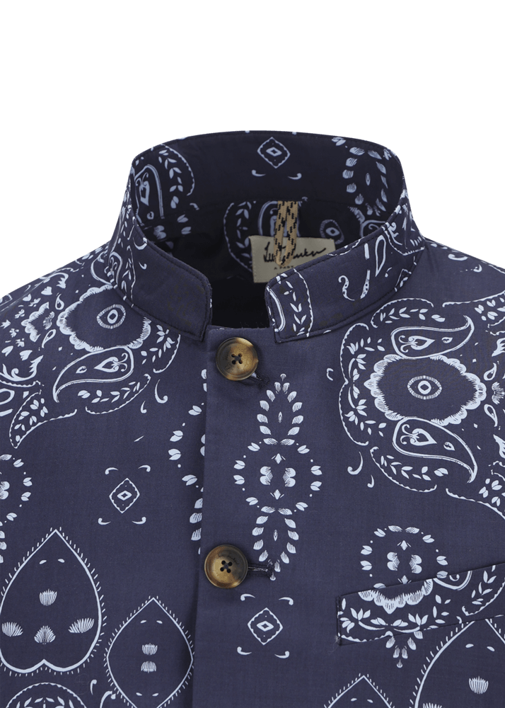 Luis Trenker Blazer Con Stampa Bandana Modello Lusandretto