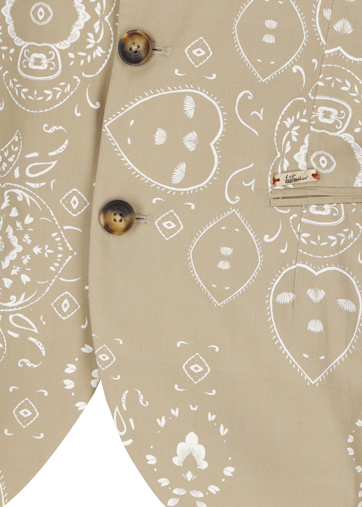 Luis Trenker Blazer Con Stampa Bandana Modello Lusandretto