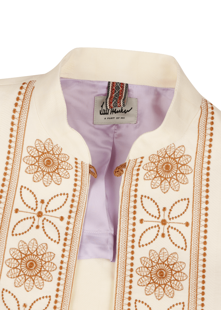 Luis Trenker Blazer Corto Con Ricami E Pompon Modello Lurachele