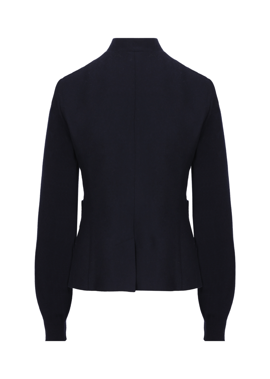 Luis Trenker Blazer Di Flanella Con Maniche Lavorate A Maglia Modello Luranda