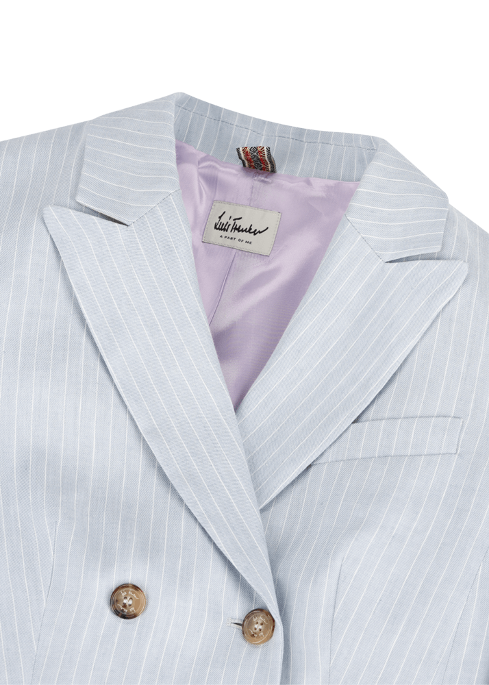 Luis Trenker Blazer Doppiopetto Con Motivo Gessato Modello Luscilla