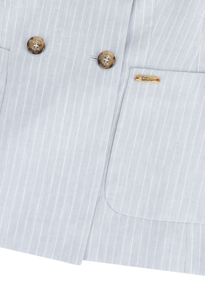 Luis Trenker Blazer Doppiopetto Con Motivo Gessato Modello Luscilla