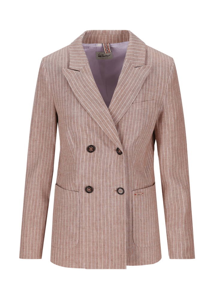 Luis Trenker Blazer Doppiopetto Con Motivo Gessato Modello Luscilla