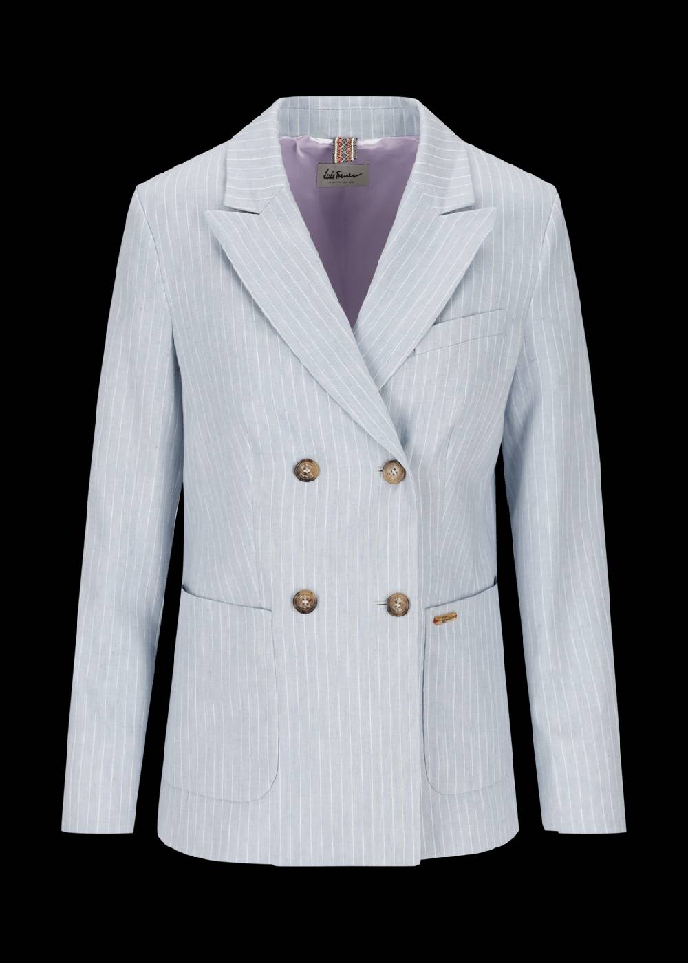 Luis Trenker Blazer doppiopetto con motivo gessato modello Luscilla