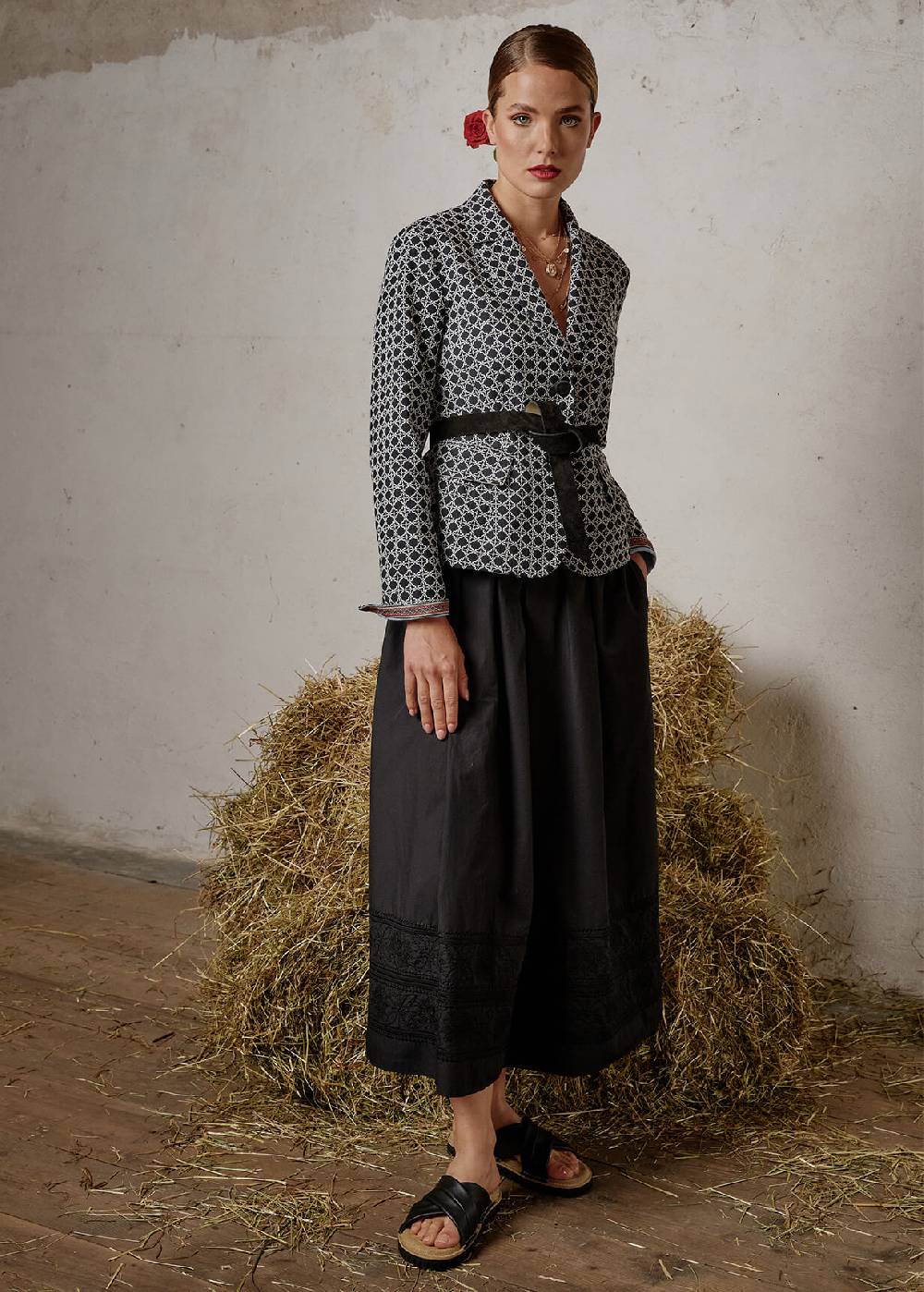 Luis Trenker Blazer in cotone jacquard modello Luramona