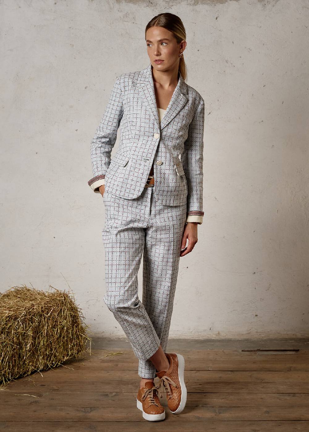 Luis Trenker Blazer in cotone jacquard modello Luramona