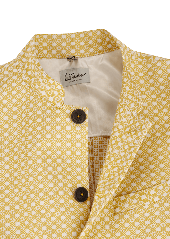 Luis Trenker Blazer In Cotone Jacquard Modello Lusandretto