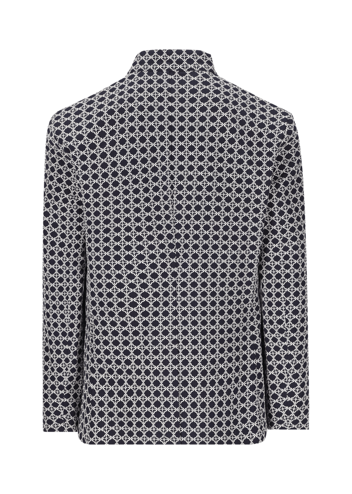 Luis Trenker Blazer In Cotone Jacquard Modello Lusandretto