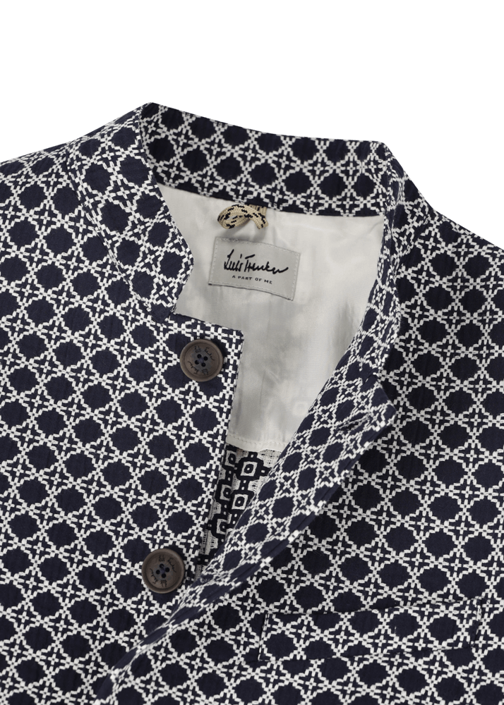 Luis Trenker Blazer In Cotone Jacquard Modello Lusandretto