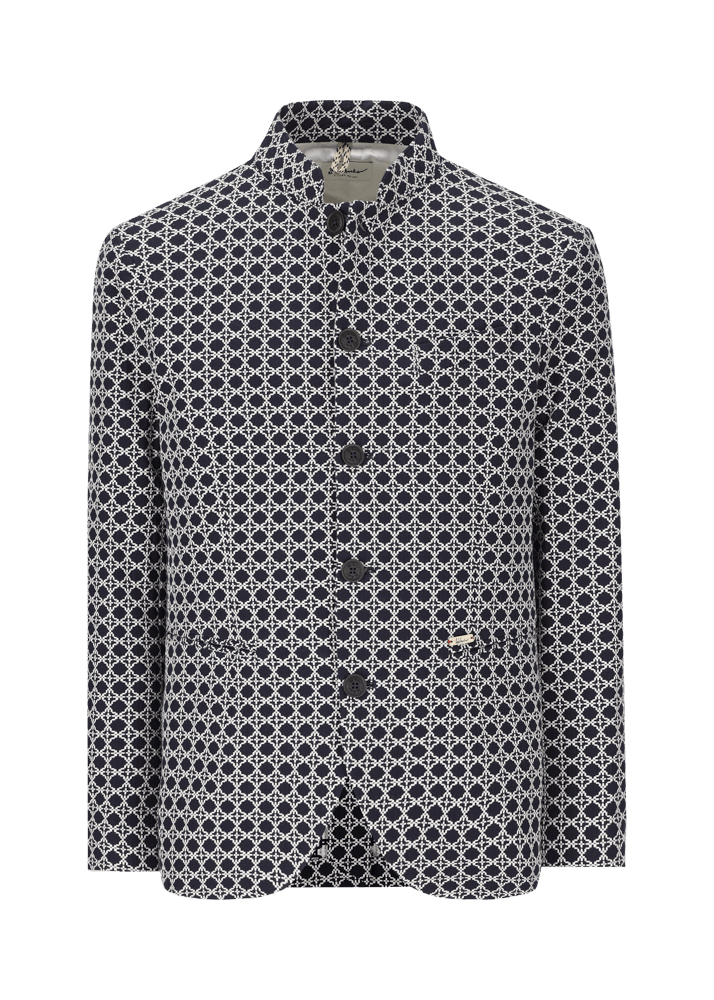 Luis Trenker Blazer in cotone jacquard modello Lusandretto