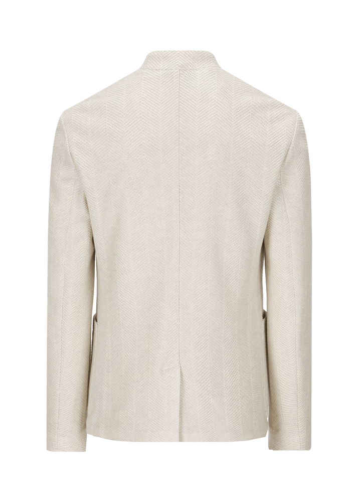 Luis Trenker Blazer In Jersey Con Motivo A Spina Di Pesce Modello Luigis