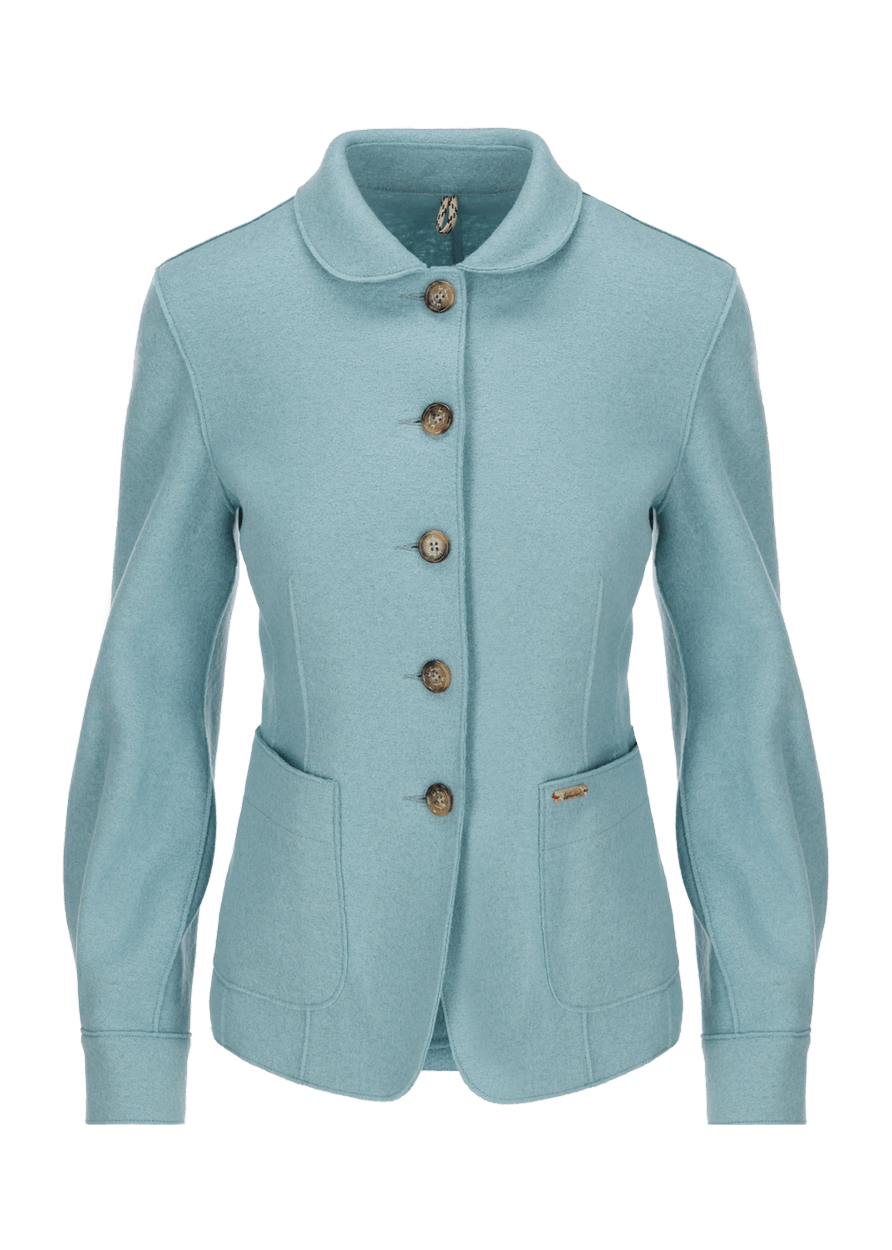 Luis Trenker Blazer In Lana Cotta Con Colletto Alla Peter Pan Modello Lurita