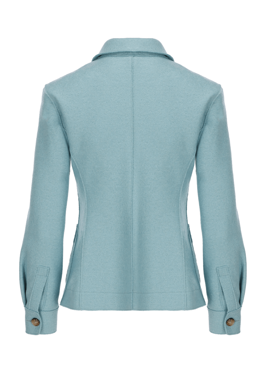 Luis Trenker Blazer In Lana Cotta Con Colletto Alla Peter Pan Modello Lurita