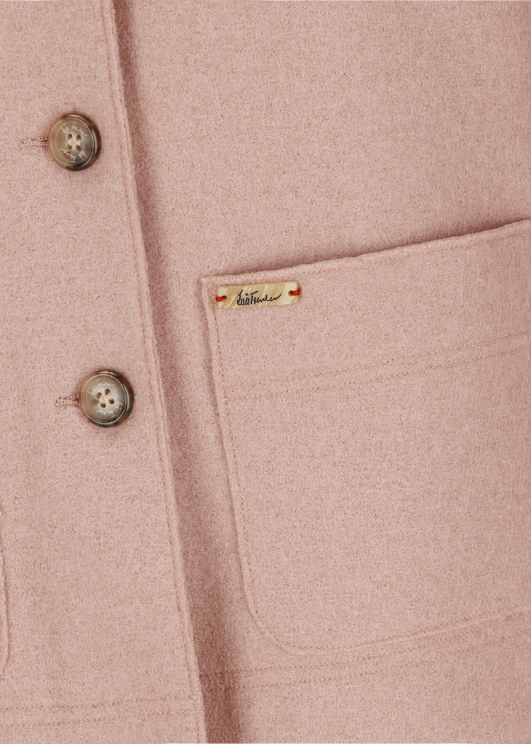 Luis Trenker Blazer In Lana Cotta Con Collo In Pelliccia Modello Luroberta