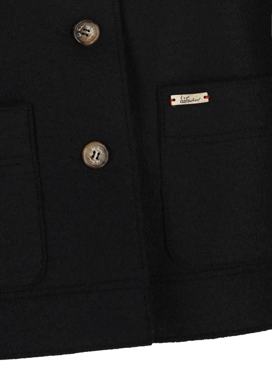 Luis Trenker Blazer In Lana Cotta Con Collo In Pelliccia Modello Luroberta