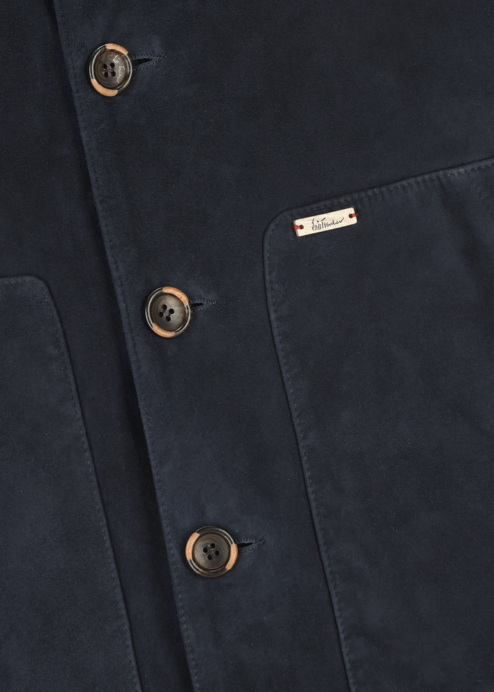 Luis Trenker Blazer In Lana Follata Con Parte Anteriore In Pelle Scamosciata Lupoldo