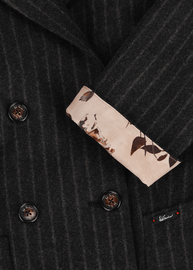 Luis Trenker Blazer In Lana Vergine Con Motivo Gessato Modello Luscilla