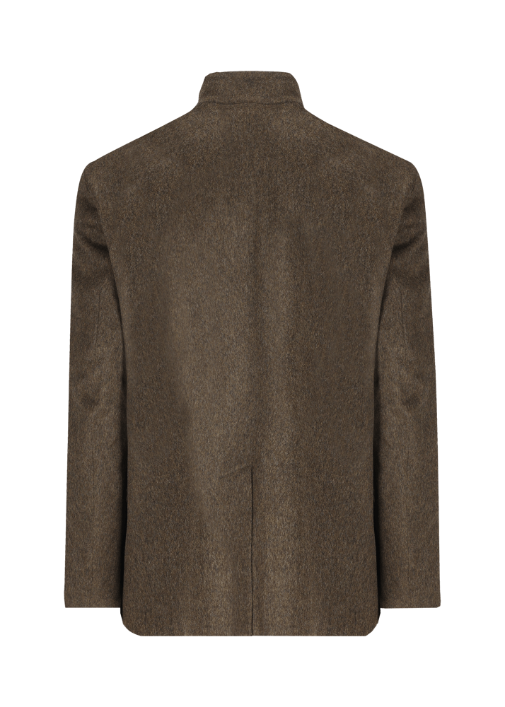 Luis Trenker Blazer In Loden Con Colletto Alla Coreana Lusandro