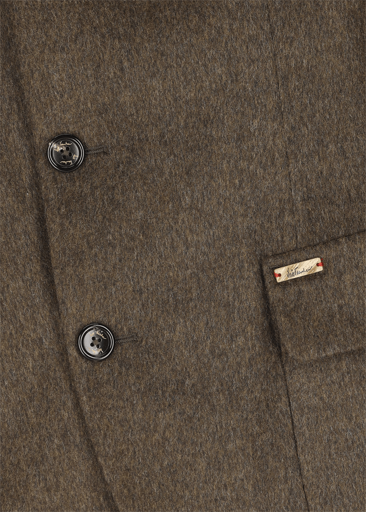 Luis Trenker Blazer In Loden Con Colletto Alla Coreana Lusandro