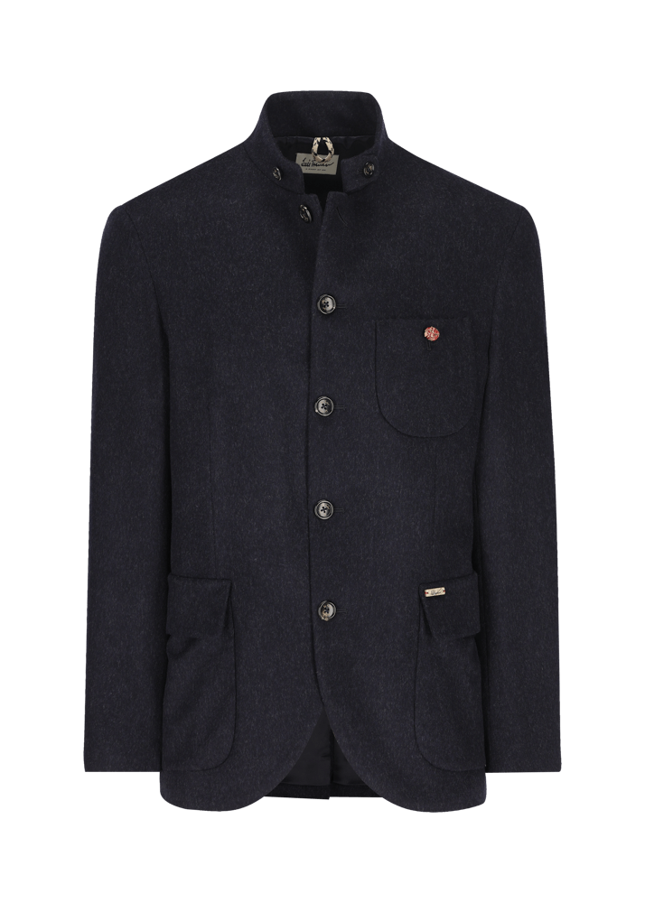 Luis Trenker Blazer in loden con colletto alla coreana Lusandro