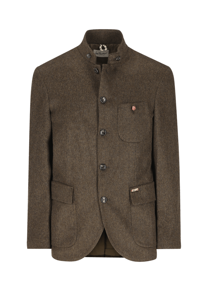 Luis Trenker Blazer in loden con colletto alla coreana Lusandro